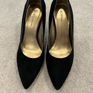 BCBGeneration Black suede pumps size 7.5. Heel height 4 inches.